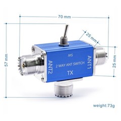Two Way Coaxial Antenna Switch Manual 1 Input 2 Outputs for Radio Communication