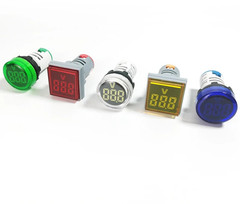 DC Voltmeter Digital LED Display 4-100V FXB16-22DSV+ 22mm Voltage Meter Panel