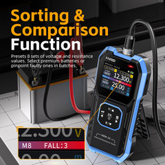 HRM-10 Voltage Internal Resistance Battery Tester，Battery Voltage Meter for Type