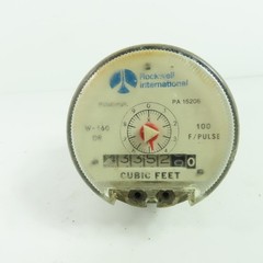 Rockwell International W-160 DR Meter Register Totalizer Cubic Feet