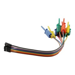 Logic Analyzer Cable Clip Probe Set 10 Pin Hook Clips for Circuit Diagnostics