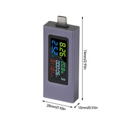 USB Type-C Digital Display Power Tester Voltage Current Capacity Meter DC4.5~50V