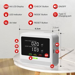 Digital Radon Detector – User-Friendly Desktop Device with HD LCD Display, 2-…