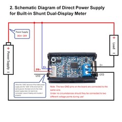 DC 4-28V Voltmeter Ammeter LED Amp Dual Digital Volt Meter DC 0-300V 10/50/100A