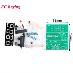 DIY 4 Bit Digital Clock Kit C51 STC11F02 Electronic 4.5V-6V