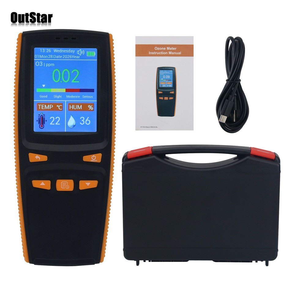 DM509-O3 3-in-1 Ozone Detector 0-50PPM Air Quality Monitor + Carry Case #sz
