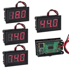 5 PCS DC 5120V Digital Mini Voltmeter 2 Wire 0.56 Inch LED Display Red