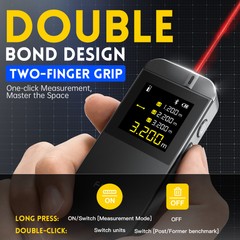 FNIRSI IR40 Smart Rangefinder Laser 40M Tape Measure Digital Distance Meter Set