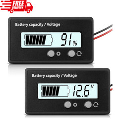 12V-84V Battery Capacity Indicator Golf Cart Voltage Meter Monitor Gauge