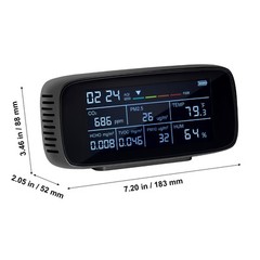 VEVOR 9-IN-1 Air Quality Monitor CO2 Detector PM1.0/2.5/10 HCHO TVOC Tester
