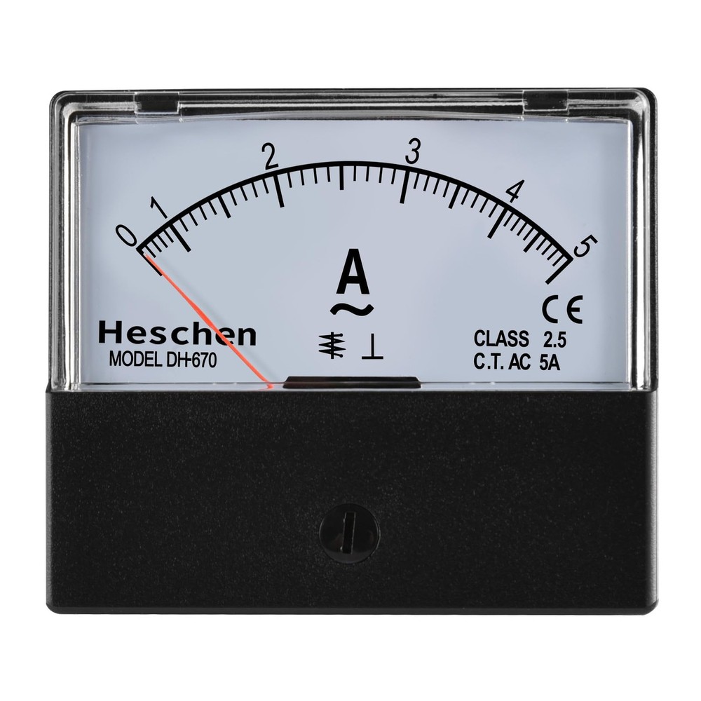 Rectangle Panel Mounted Current Meter Tester Ammeter Dh670 AC 05A Class 2,…
