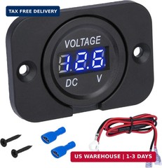 Car Battery Voltage Meter, Waterproof DC 12V 24V Digital Volt Meter, 12v Battery