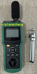 Handheld Temperature Humidity Lux Anemometer Air Flow CMM Sound Level Meter 6in1