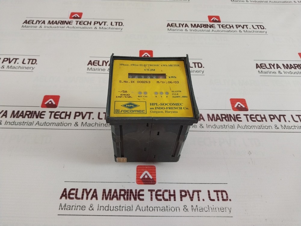 HPL Socomec CT-2M Electronic KWH Meter 3x240V, 50Hz