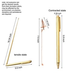 Reliable Metal Rod+Pendulum Pendant Set for Intuitive For Treasure Hunting