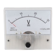 85C1 Class 2.5 Accuracy DC 0-30V Range Analog Voltmeter Volt Meter White