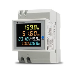 Single Phase Din Rail Energy Meter AC 40-300V 100A Electricity Usage Monitor