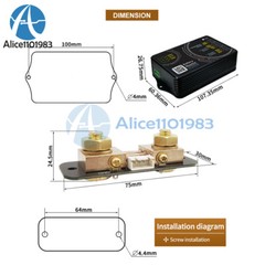 DC 0-120V 100A 400A 600A Coulomb Meter High-precision Voltage and Current Meter