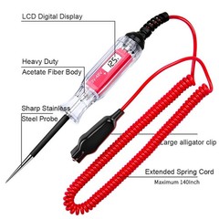 Large Size Heavy Duty 348v Digital Lcd Circuit Tester With 140 Inch Extended Spr