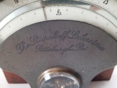Vintage Stupakoff Laboratories Meter Mounted on Wood Block Pittsburgh