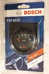 BOSCH FST 8215 2” Voltmeter, black. New, sealed packaging.