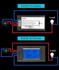 Digital LCD Ammeter Voltmeter 6.5-100V 0-20A