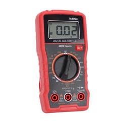 TA800A Digital Multimeter Red Black 125 x 65 x 35 mm for Electrician Field Work