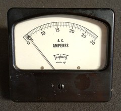 430C – Triplett A.C. Amperes Panel Meter 0-30 Amps – Used