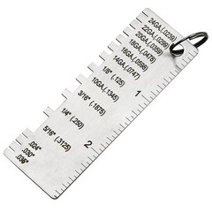 Easy to Carry Single Sided Material Wire Thickness Gauge with Keychain