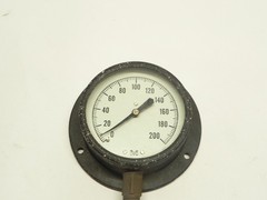 VINTAGE MARSHALLTOWN 0-200 PSI PRESSURE GAUGE #84037 HAS WEAR USED PRE-OWNED