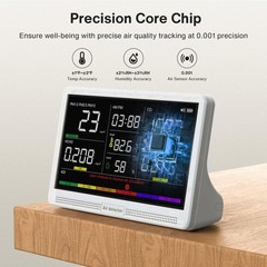16-in-1 Air Quality Monitor CO2 PM2.5 Humidity Temperature AQI Indoor Tester New