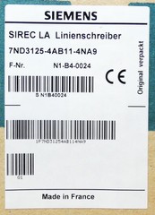 Siemens 7ND3125-4AB11-4NA9 E:4 Scale: 0…3.5kg/s Line Recorder -Unused/Original Box-