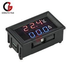 DC 100V 50A Voltmeter Ammeter Blue + Red LED Dual Digital Volt Amp Meter Gauge