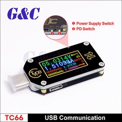 TC66/TC66C Type-C PD Trigger Voltmeter Ammeter Voltage Current Meter USB Tester