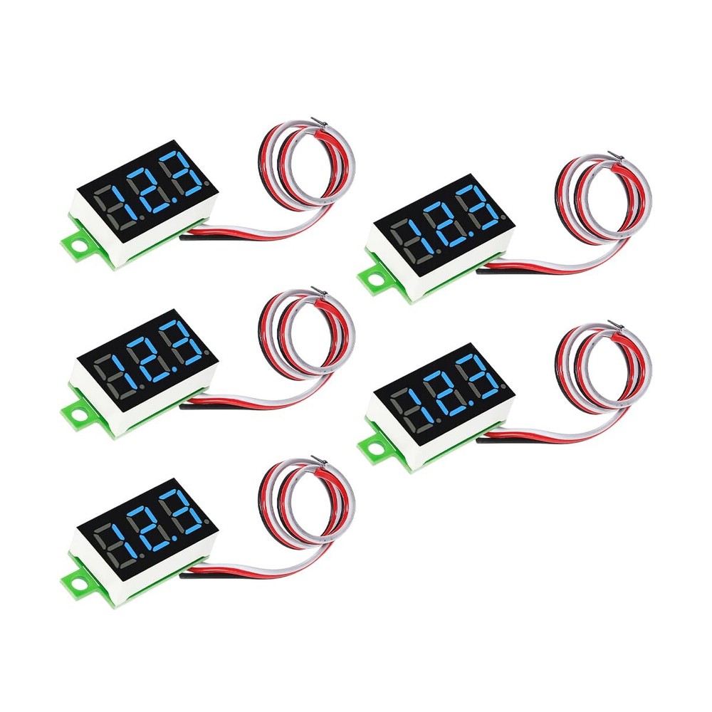 Mini Digital Voltmeter 3Wire DC 030V 0.36″ LED Display Panel Meter 5 PCS