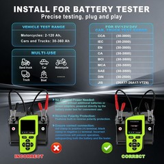 BT90 PRO 2-360Ah Battery Tester with Cloud Printing, 30-3800 CCA, 6V/12V/24V …