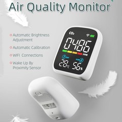 PV28-AW Smart WIFI Mini CO2 Detector 3-in-1 Air Quality Monitor 400-5000ppm