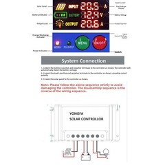Solar Charge Controller 12V 24V for Acid Battery with Adjustable Charging
