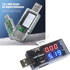 USB Charger Detector Current Voltage Voltmeter Ammeter Digital 7 in 1 LCD Tester