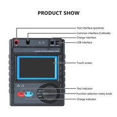 Lightning Protection Component Meter with Range 50 to 3000V Resolution 0.1V