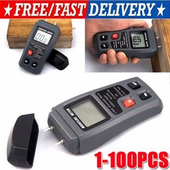 Digital LCD Wood Moisture Meter Detector Tester Wood Firewood Paper Cardboard
