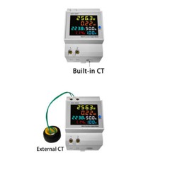 Digital AC Din-Rail Voltage Amps Power Factor Energy Meter Voltmeter Multimeter