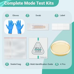 Mold Test Kit for Home Detection, 4 Simple DIY Science Kit for Fast Testing Home