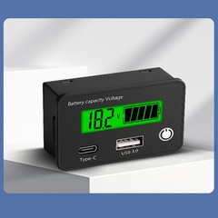 USB Type-C Battery Capacity Voltmeter Tester Lithium Voltage Meter Gauge Monitor