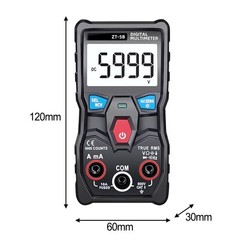 AC DC Voltage Digital Multimeter 600V CAT II Temperature Probe Included