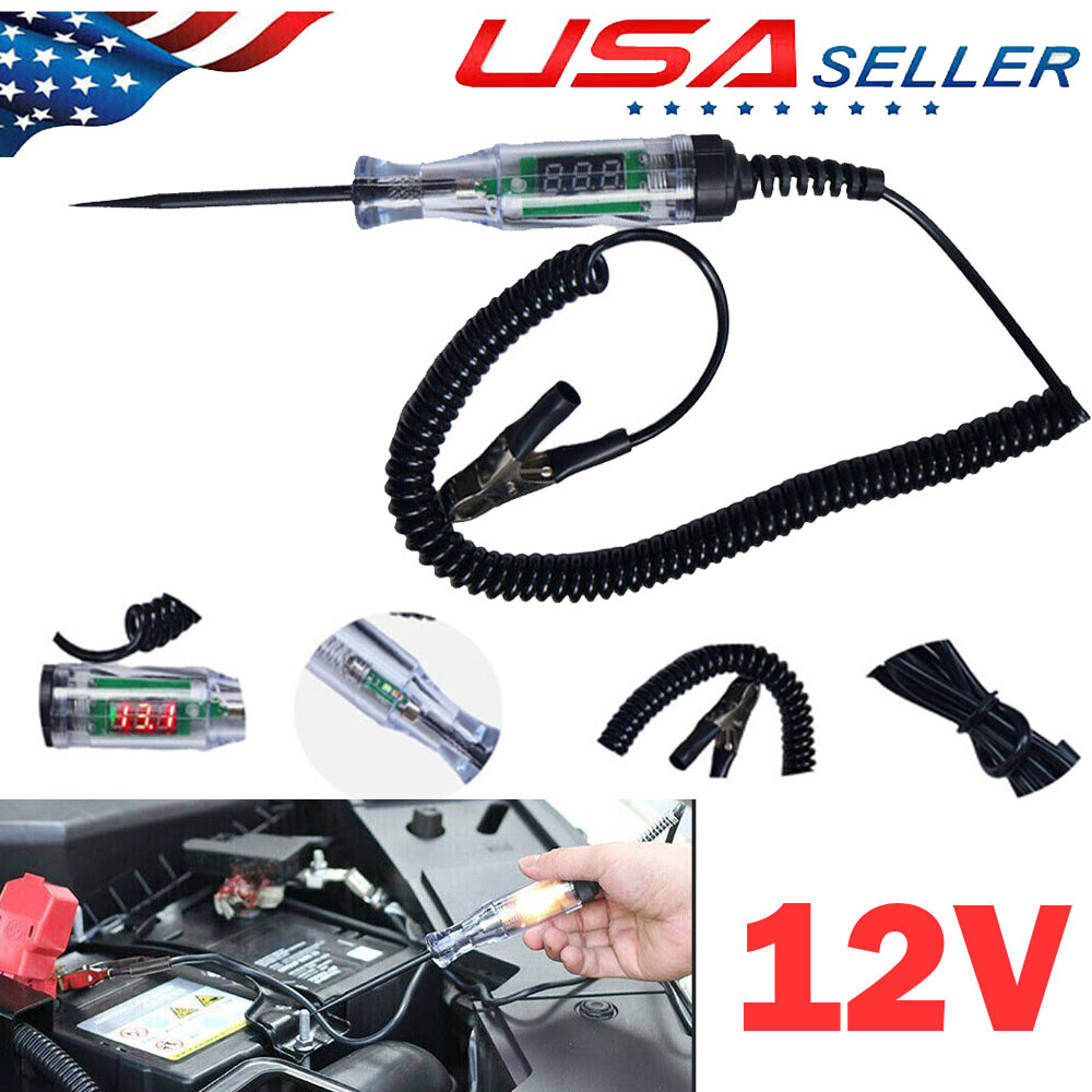 Digital Test Light Auto Car Circuit Tester Pen 24V 12V 6V DC Probe Fuse Tester