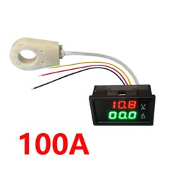 1/2x Hall Current Voltmeters Dual Digital Display DC 0-300V ± 50A/100A/200A/400A