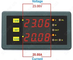 Programmable Combo Meter DC 200V 100A Volt AMP Power AH Battery Capacity Tester