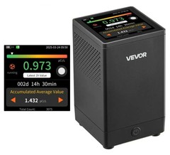VEVOR Home Radon Meter Detector 2Bq to 20kBq/m³ Rechargeable Color LCD Display
