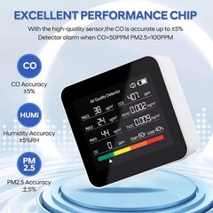 1PC Home Safety Air Quality Monitor 9-in-1 Detector Multi-Pollutant Detection